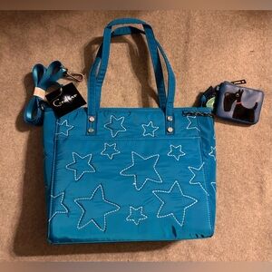 Coraline Quilted Tote Bag with Coin Purse